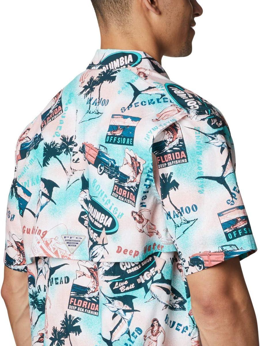 imageColumbia Mens Super Tamiami Long Sleeve ShirtSalmon Offshore Archive Print