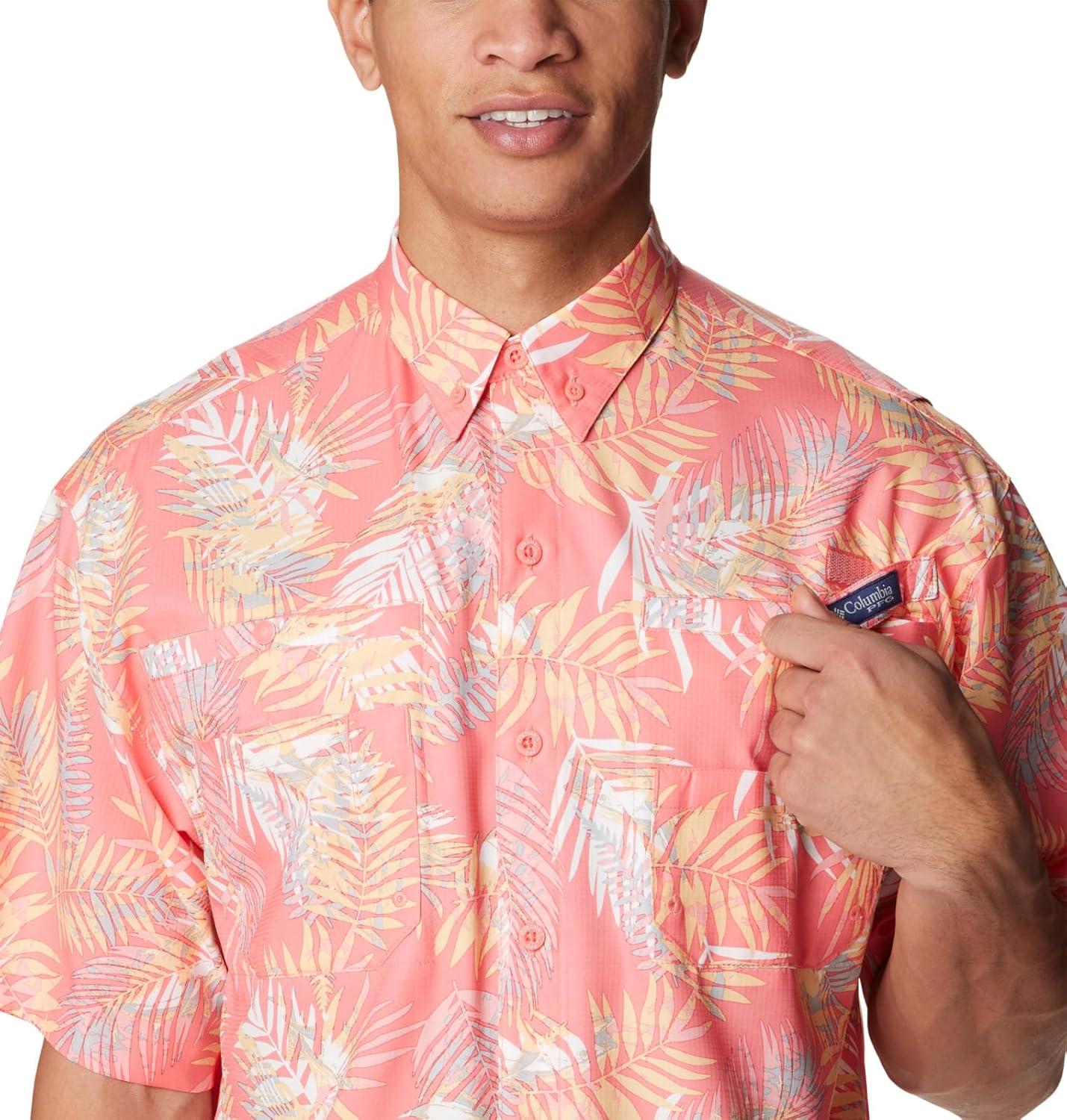 imageColumbia Mens Super Tamiami Long Sleeve ShirtSalmon Tunatropic Print