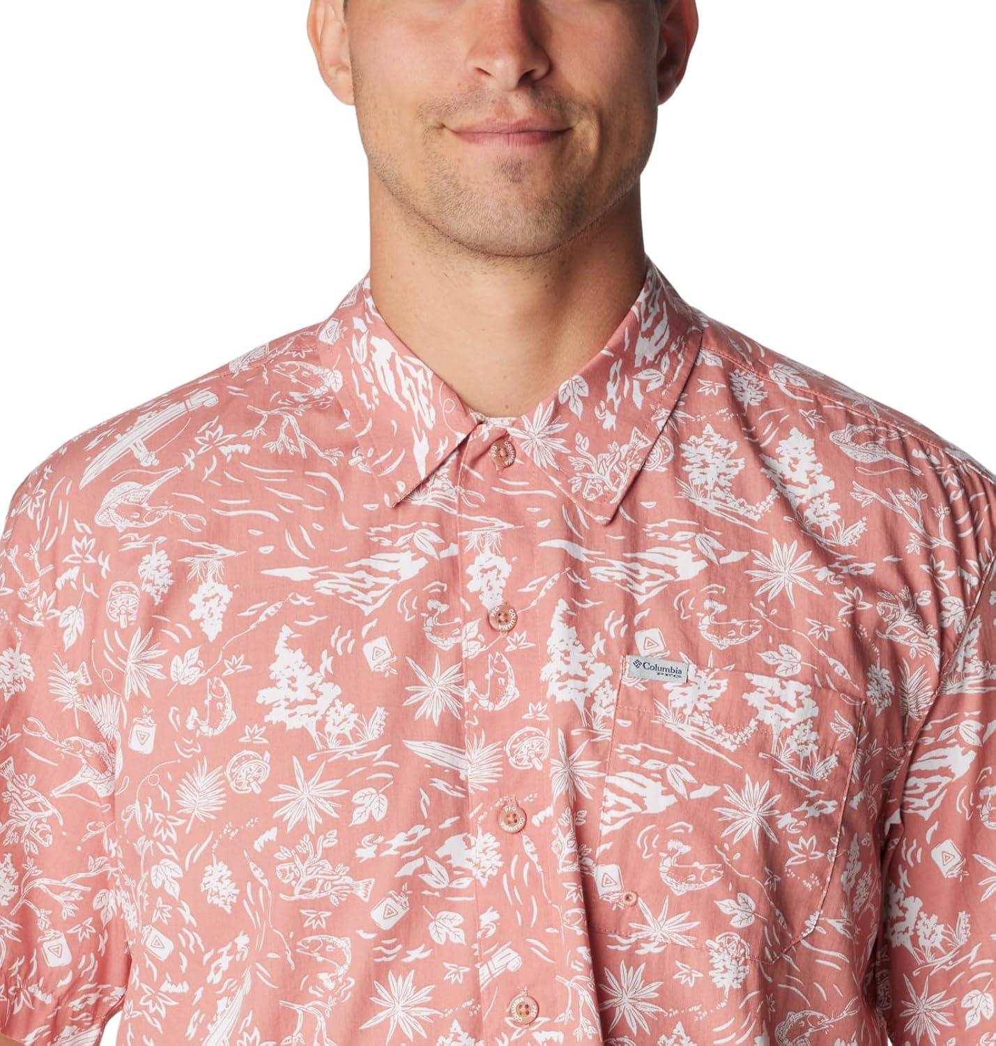 imageColumbia Mens Super Tamiami Long Sleeve ShirtSandalwood PinkKahawai