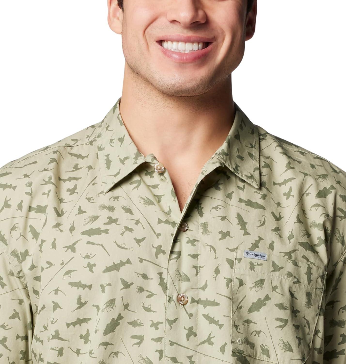 imageColumbia Mens Super Tamiami Long Sleeve ShirtSmokey Sage Cast N Blast