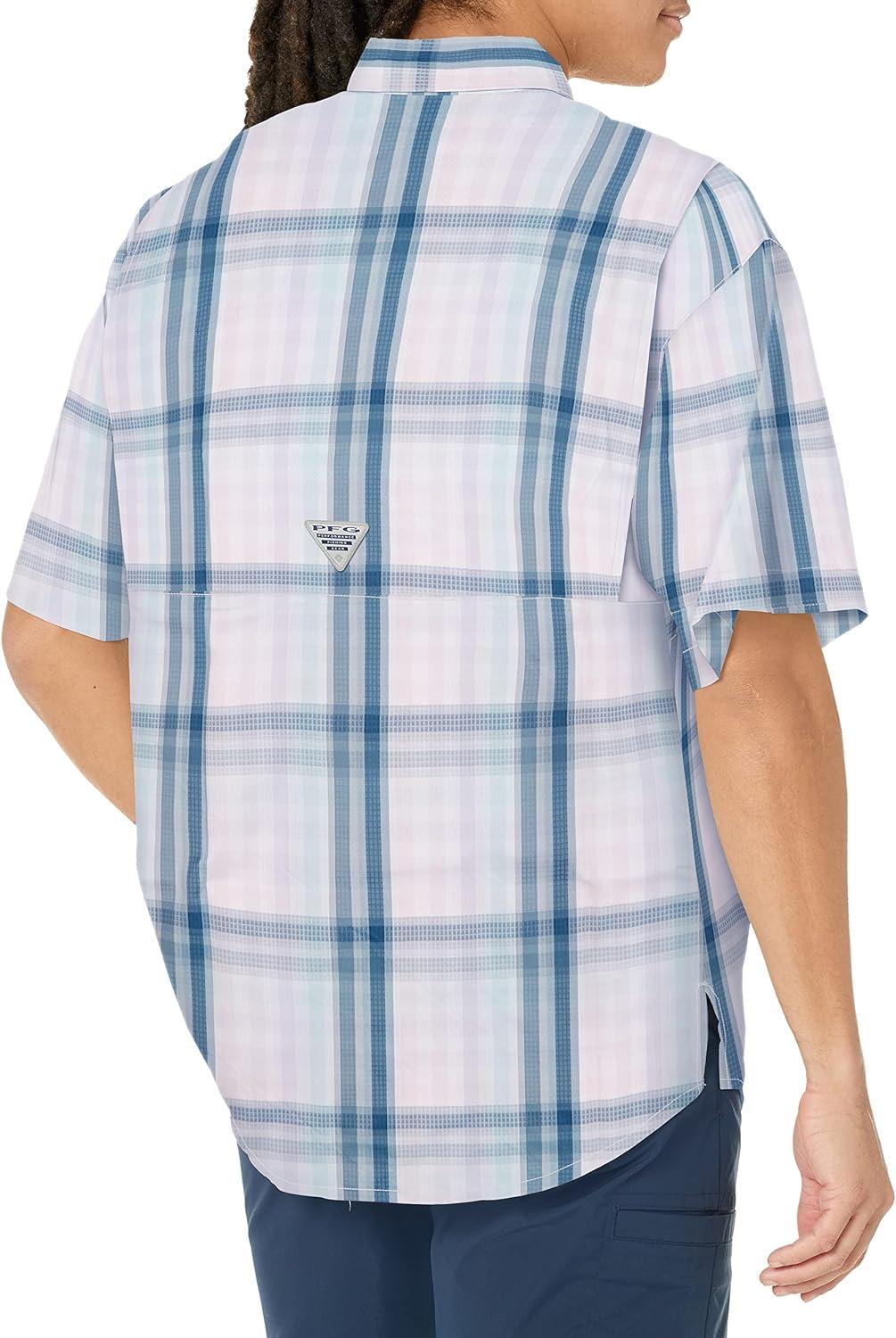 imageColumbia Mens Super Tamiami Long Sleeve ShirtSoft Violet Blur Check