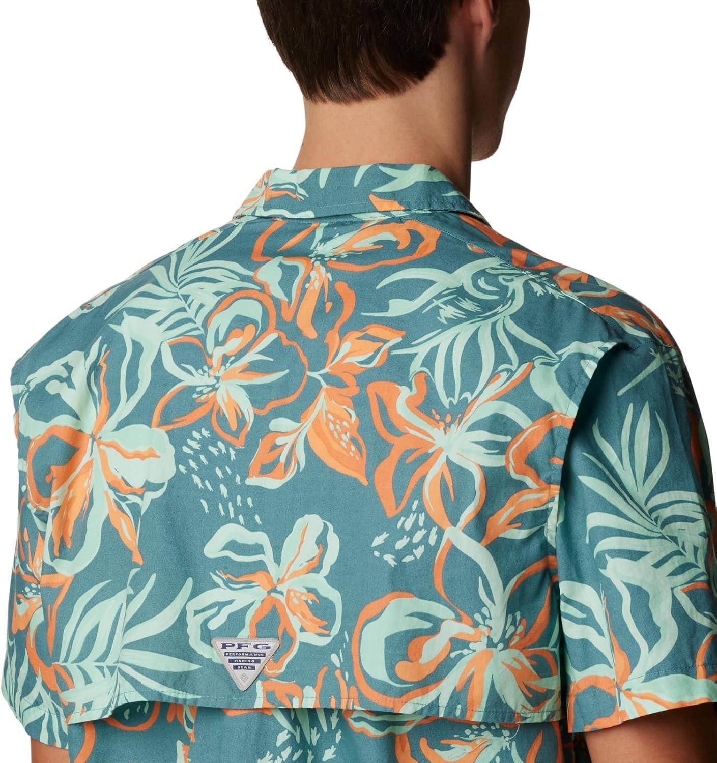 imageColumbia Mens Super Tamiami Long Sleeve ShirtTranquil Teal Wildwaters Print