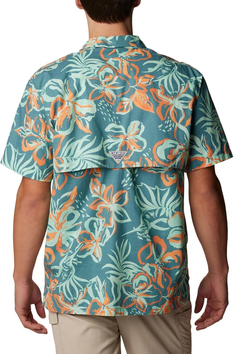 imageColumbia Mens Super Tamiami Long Sleeve ShirtTranquil Teal Wildwaters Print