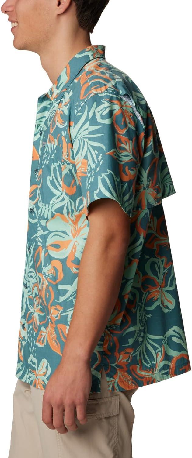 imageColumbia Mens Super Tamiami Long Sleeve ShirtTranquil Teal Wildwaters Print
