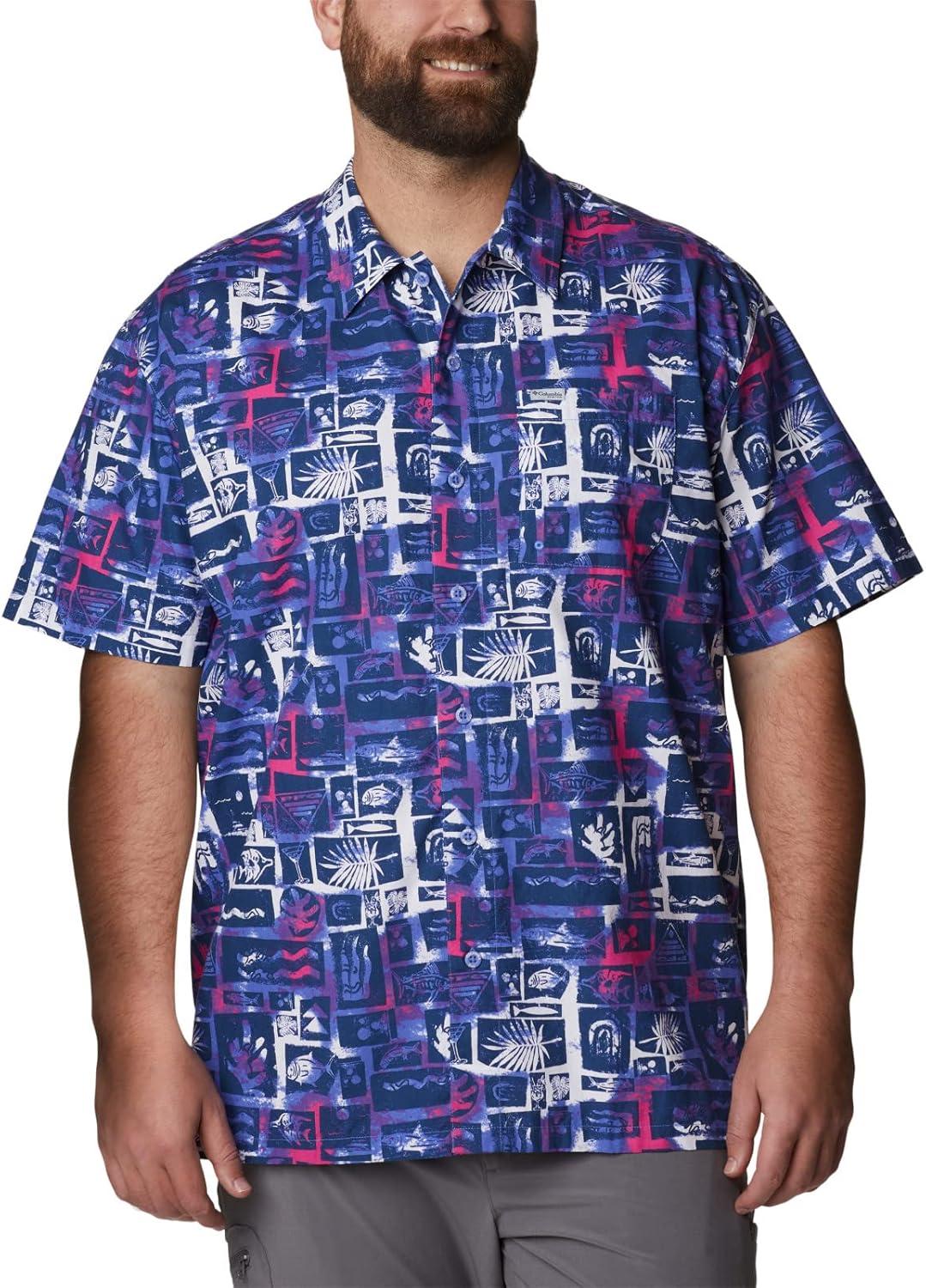 imageColumbia Mens Super Tamiami Long Sleeve ShirtViolet Sea Punked Fish