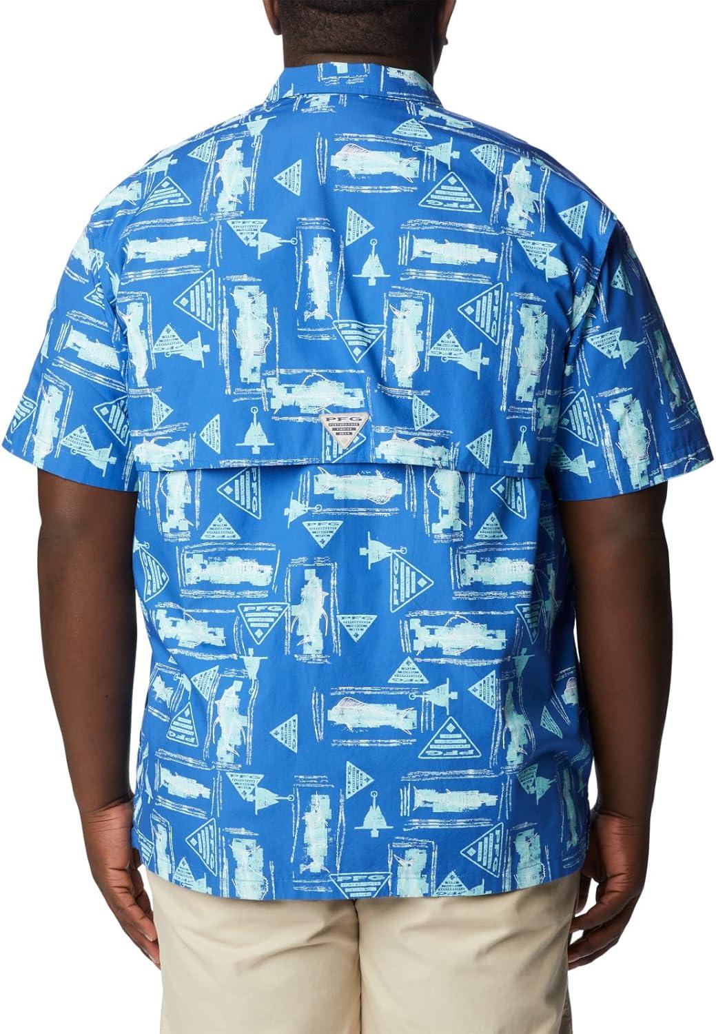 imageColumbia Mens Super Tamiami Long Sleeve ShirtVivid Blue Anchors Up