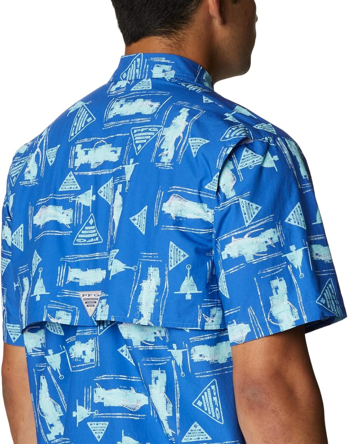 imageColumbia Mens Super Tamiami Long Sleeve ShirtVivid Blue Anchors Up