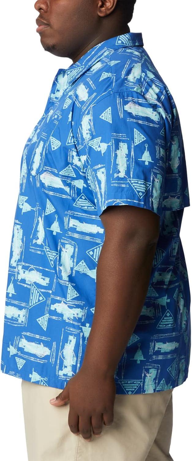 imageColumbia Mens Super Tamiami Long Sleeve ShirtVivid Blue Anchors Up