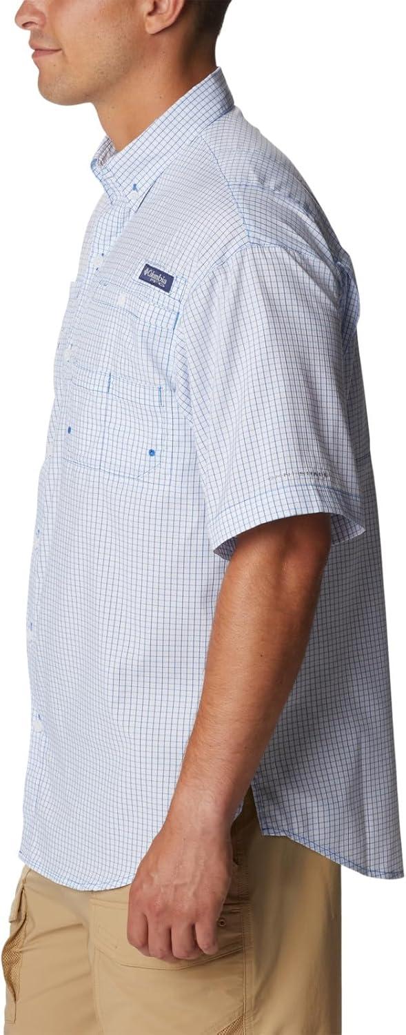 imageColumbia Mens Super Tamiami Long Sleeve ShirtVivid Blue Multi Gingham