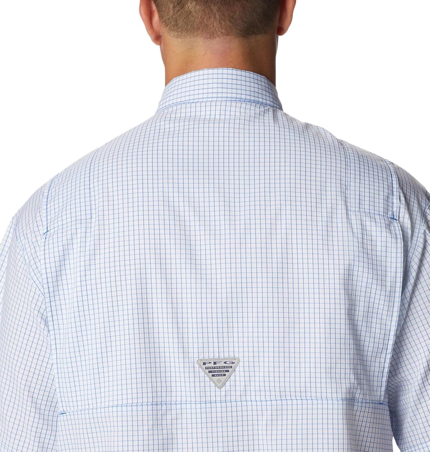 imageColumbia Mens Super Tamiami Long Sleeve ShirtVivid Blue Multi Gingham