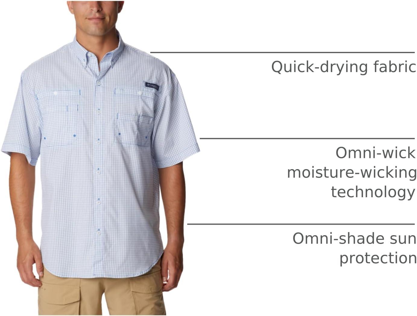 imageColumbia Mens Super Tamiami Long Sleeve ShirtVivid Blue Multi Gingham