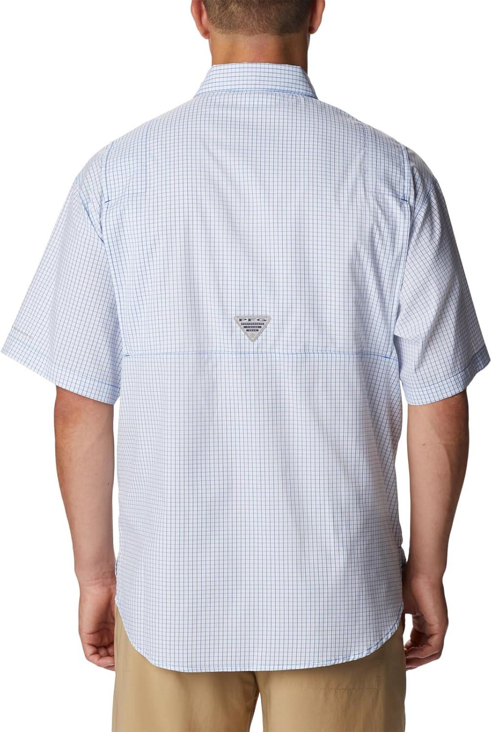 imageColumbia Mens Super Tamiami Long Sleeve ShirtVivid Blue Multi Gingham