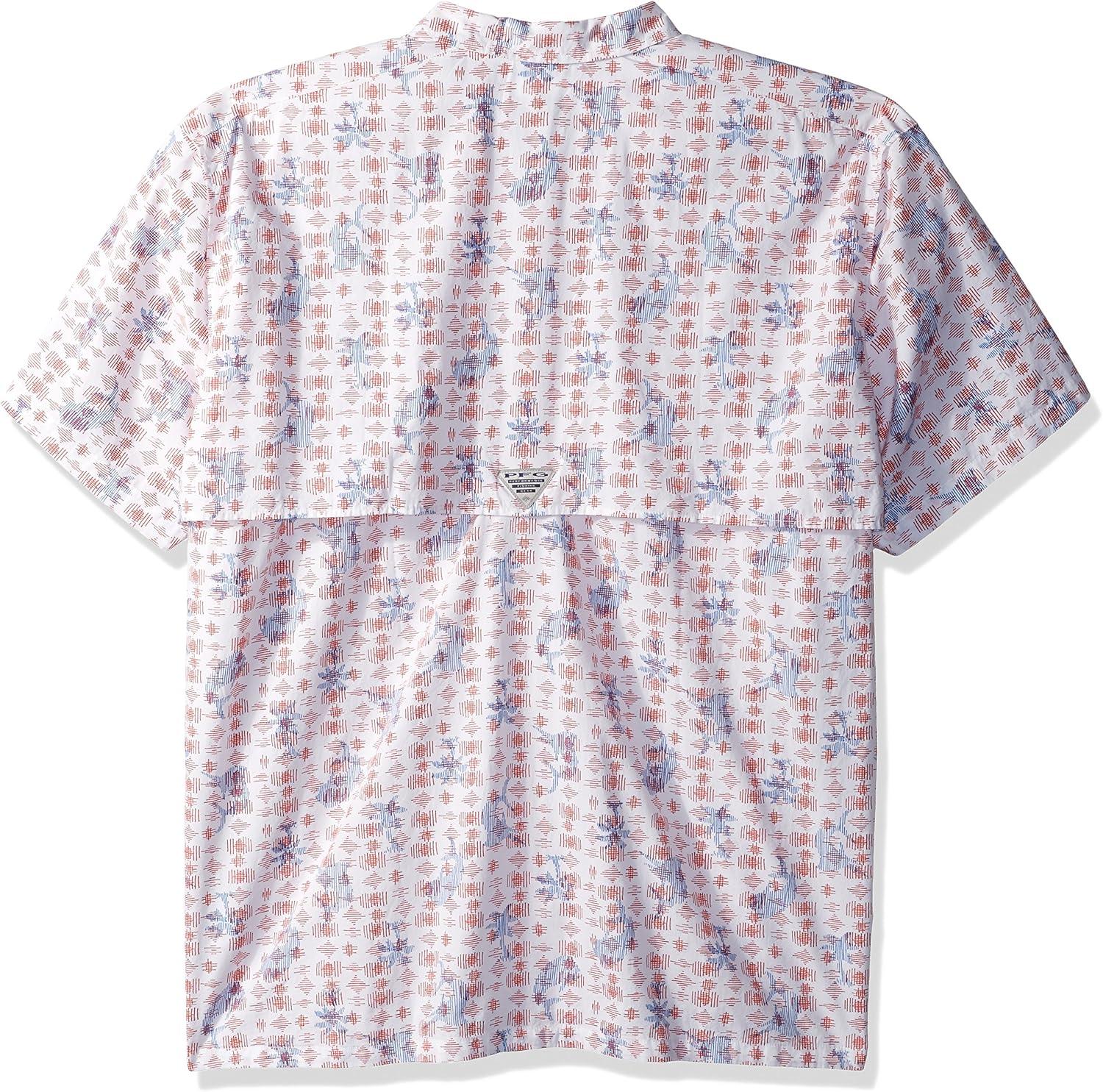 imageColumbia Mens Super Tamiami Long Sleeve ShirtVivid Blue Print 1