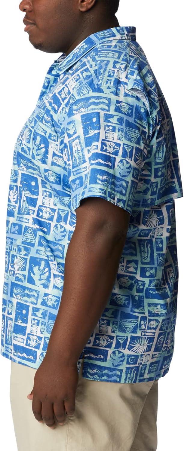 imageColumbia Mens Super Tamiami Long Sleeve ShirtVivid Blue Punked Fish