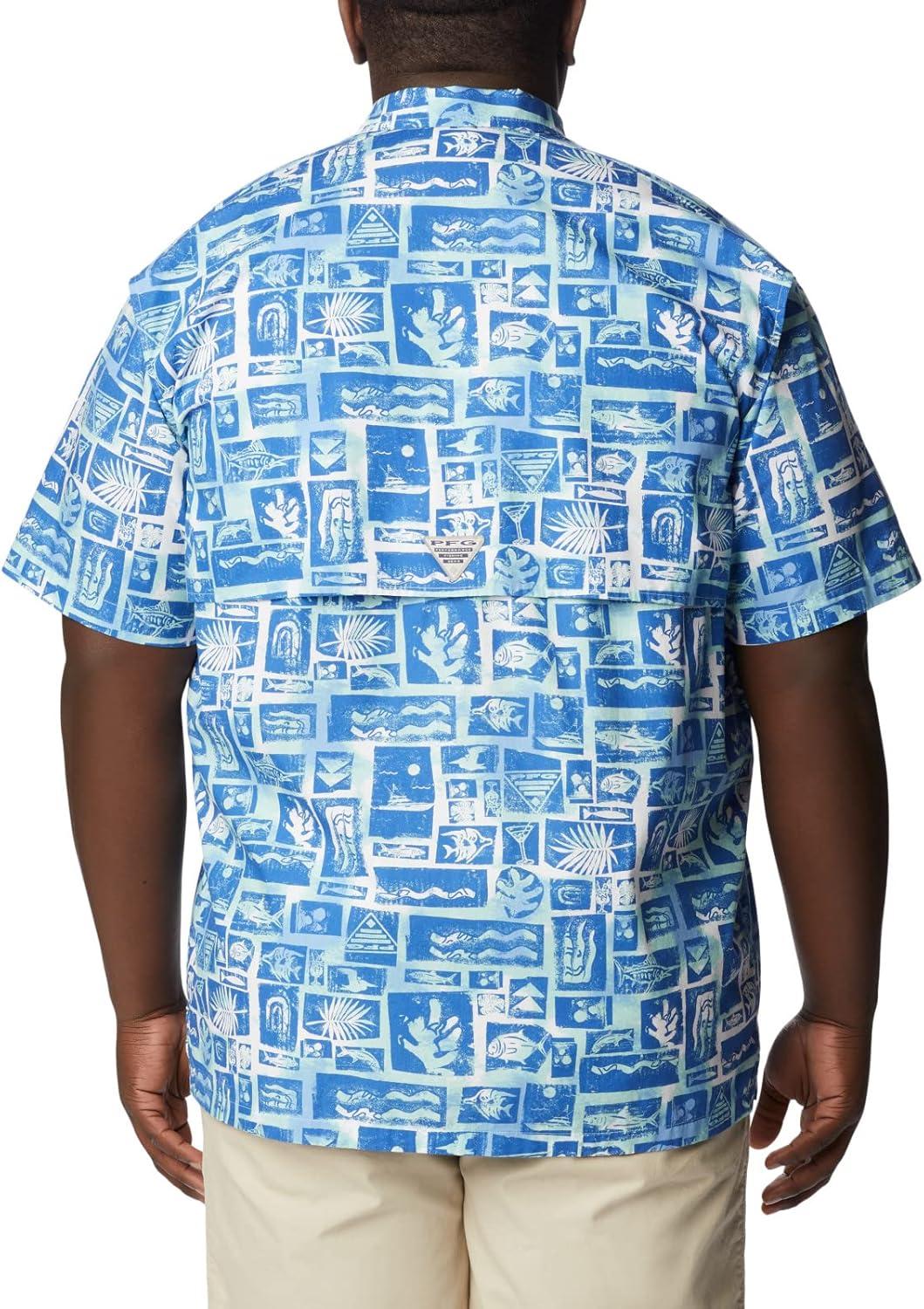 imageColumbia Mens Super Tamiami Long Sleeve ShirtVivid Blue Punked Fish
