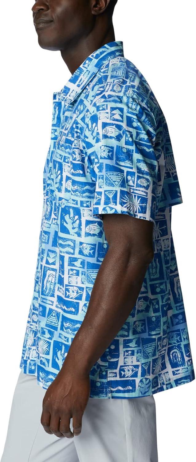 imageColumbia Mens Super Tamiami Long Sleeve ShirtVivid Blue Punked Fish
