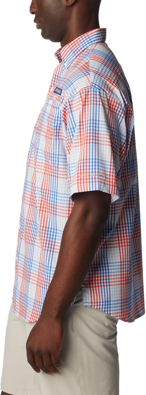 imageColumbia Mens Super Tamiami Long Sleeve ShirtVivid BlueAll Over Gingham