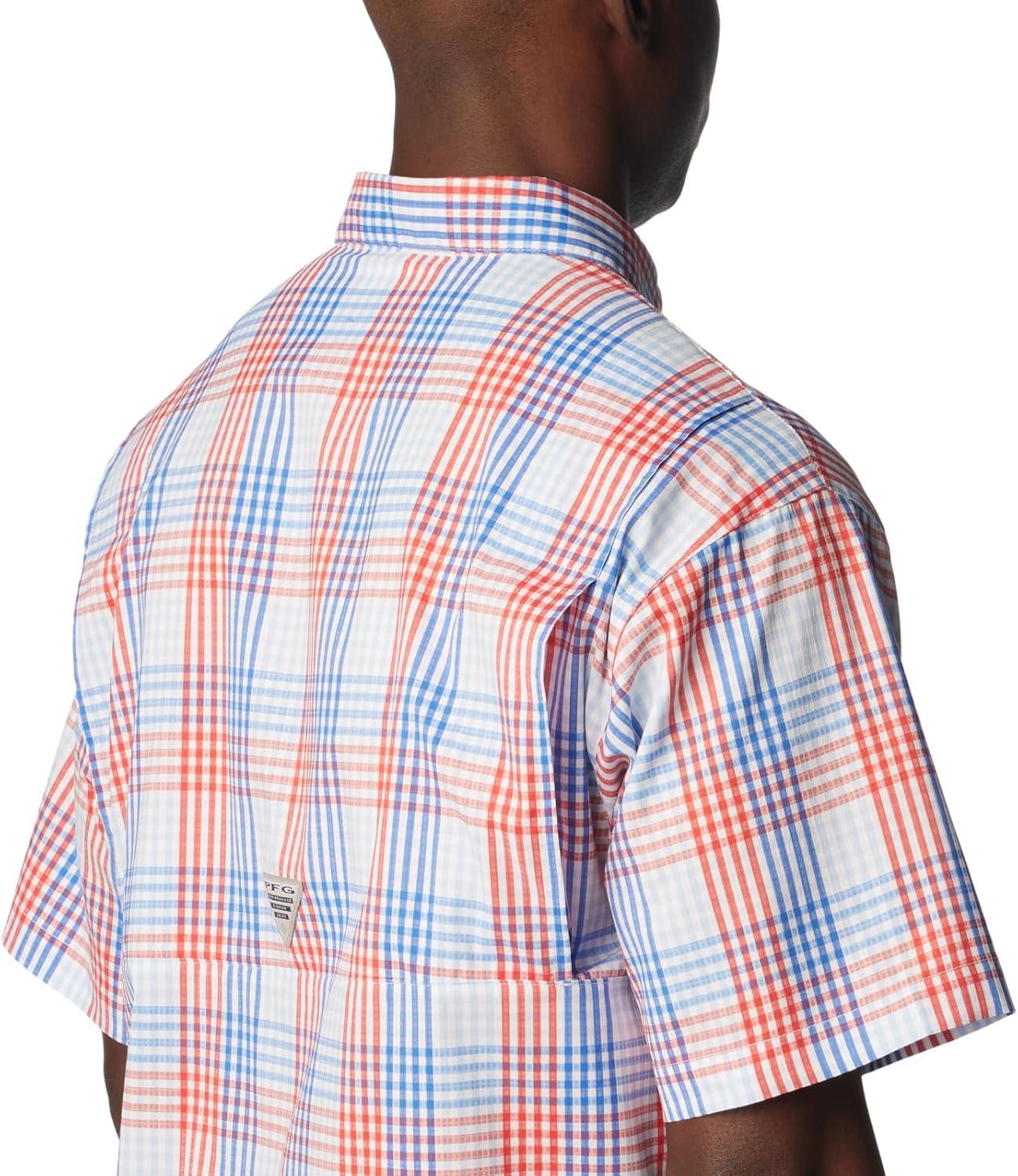 imageColumbia Mens Super Tamiami Long Sleeve ShirtVivid BlueAll Over Gingham