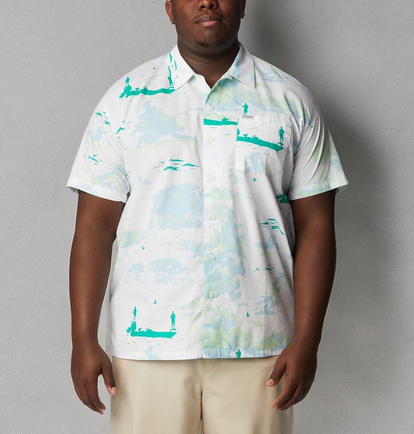 imageColumbia Mens Super Tamiami Long Sleeve ShirtWhite Casting Kings