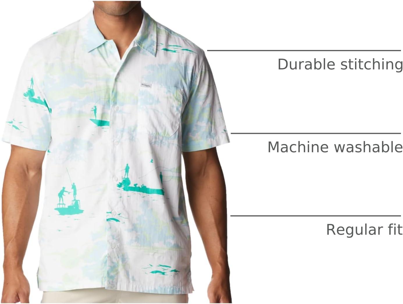 imageColumbia Mens Super Tamiami Long Sleeve ShirtWhite Casting Kings