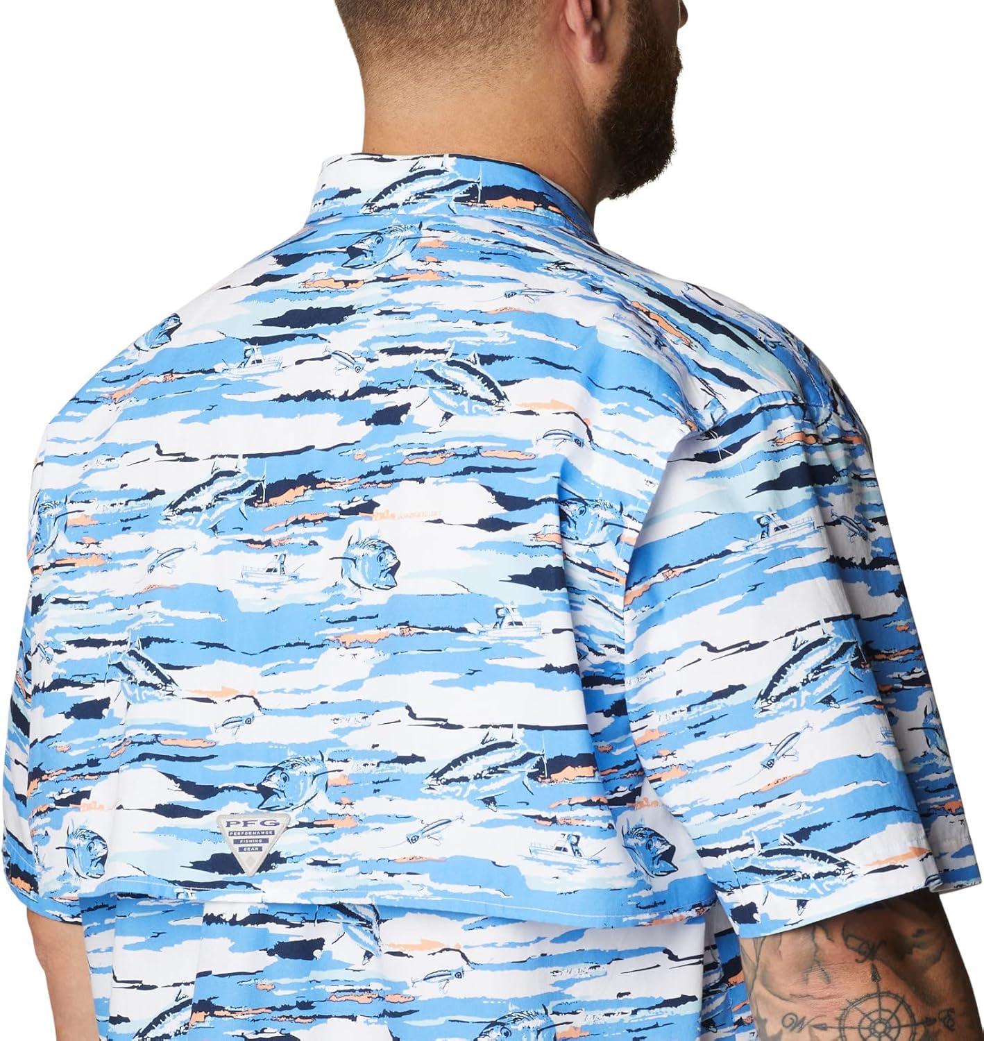 imageColumbia Mens Super Tamiami Long Sleeve ShirtWhite Flatout Print