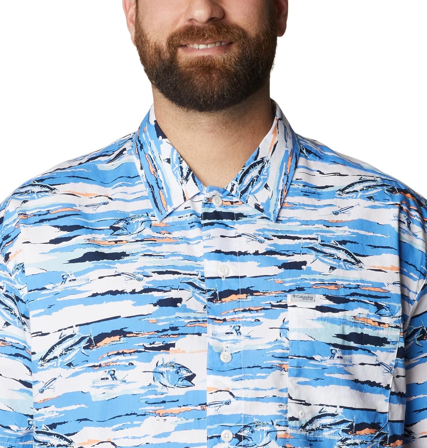 imageColumbia Mens Super Tamiami Long Sleeve ShirtWhite Flatout Print