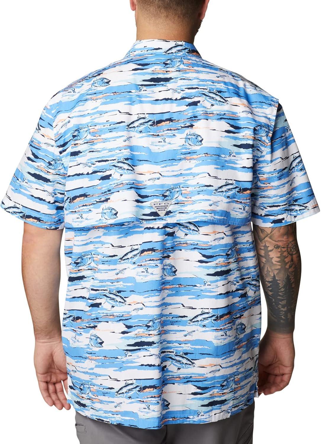 imageColumbia Mens Super Tamiami Long Sleeve ShirtWhite Flatout Print