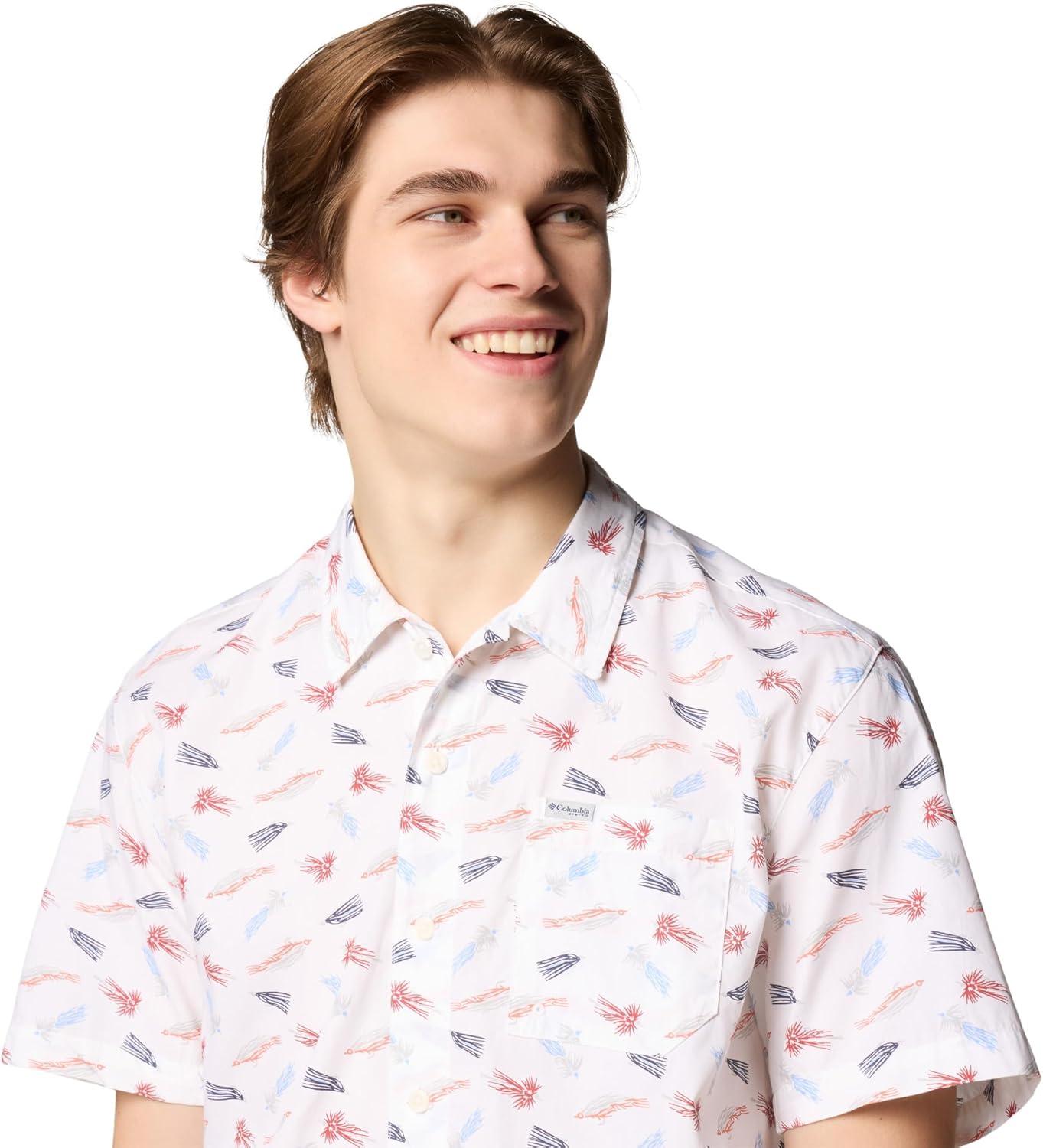 imageColumbia Mens Super Tamiami Long Sleeve ShirtWhite Fly Pride