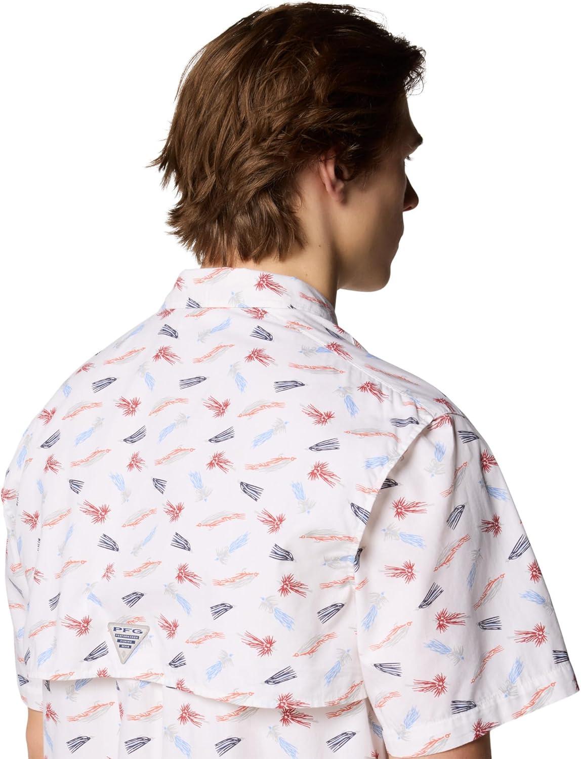 imageColumbia Mens Super Tamiami Long Sleeve ShirtWhite Fly Pride