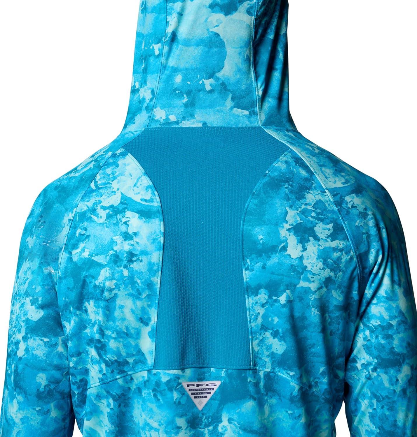 imageColumbia Mens Super Terminal Tackle Vent HoodieBlue Echo Seamoss
