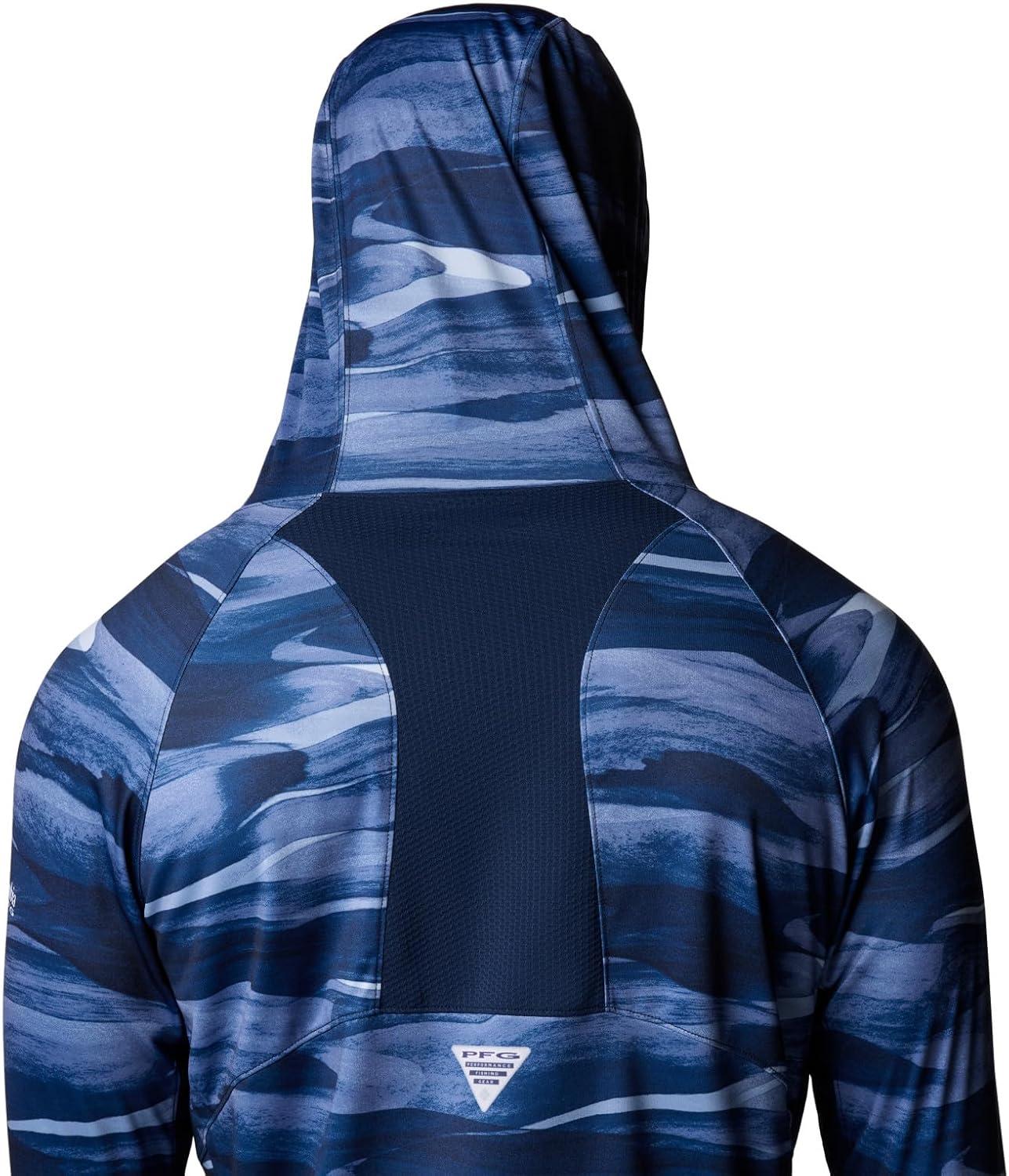 imageColumbia Mens Super Terminal Tackle Vent HoodieCollegiate Navy Obsidian