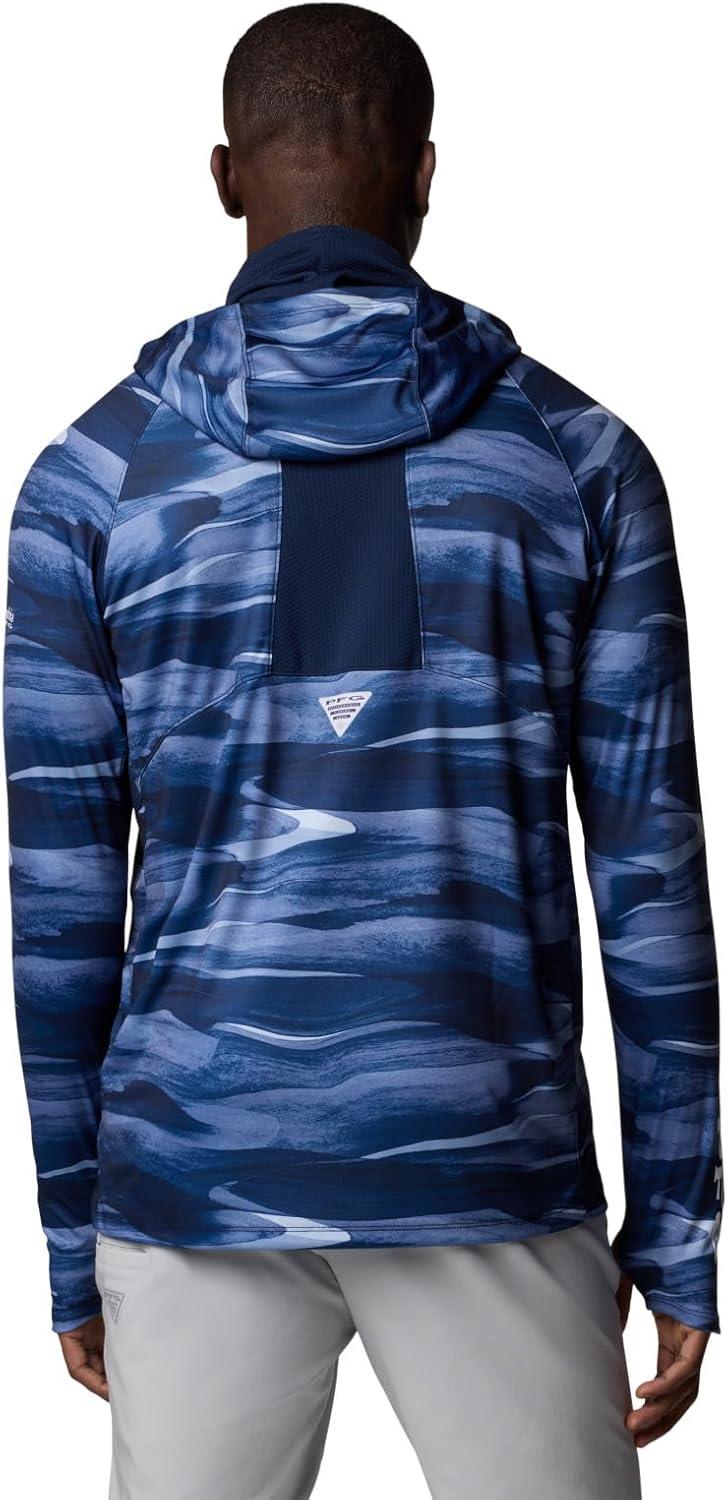 imageColumbia Mens Super Terminal Tackle Vent HoodieCollegiate Navy Obsidian