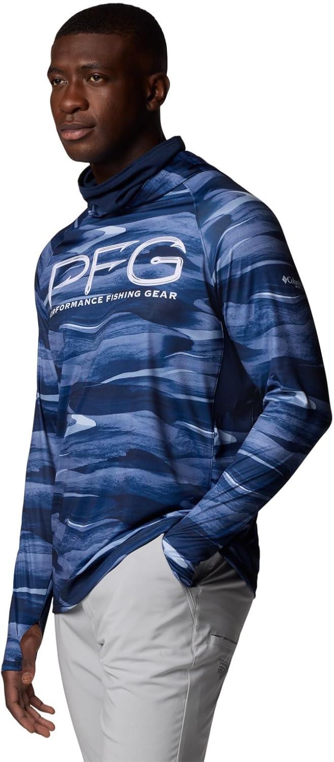 imageColumbia Mens Super Terminal Tackle Vent HoodieCollegiate Navy Obsidian