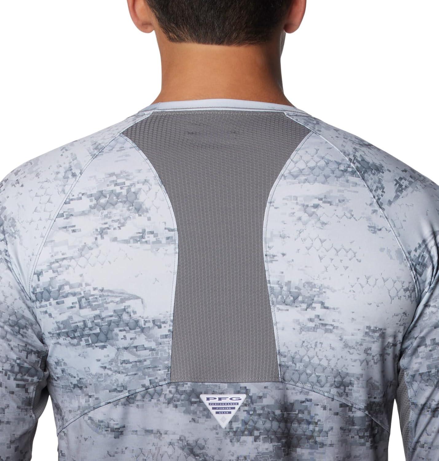 imageColumbia Mens Super Terminal Tackle Vent Long SleeveBlack Pfg Camo Gradient