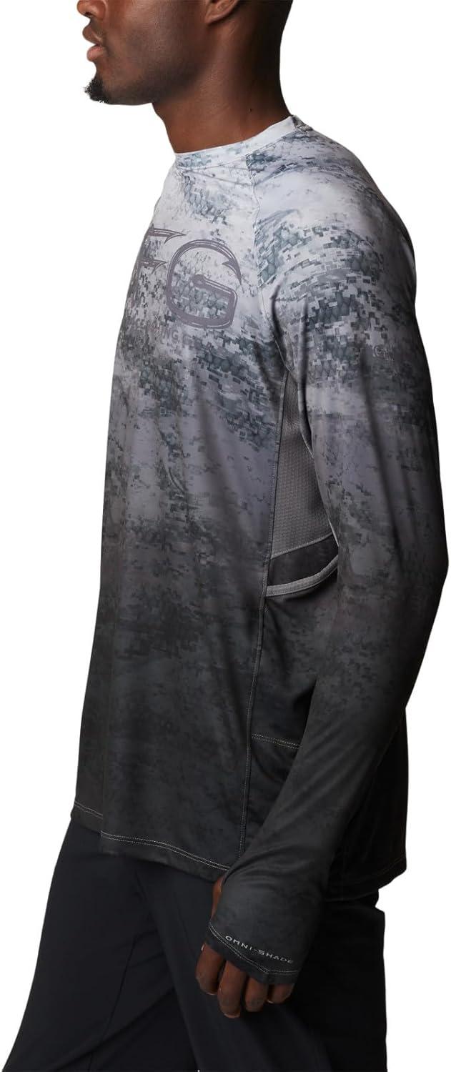 imageColumbia Mens Super Terminal Tackle Vent Long SleeveBlack Pfg Camo Gradient