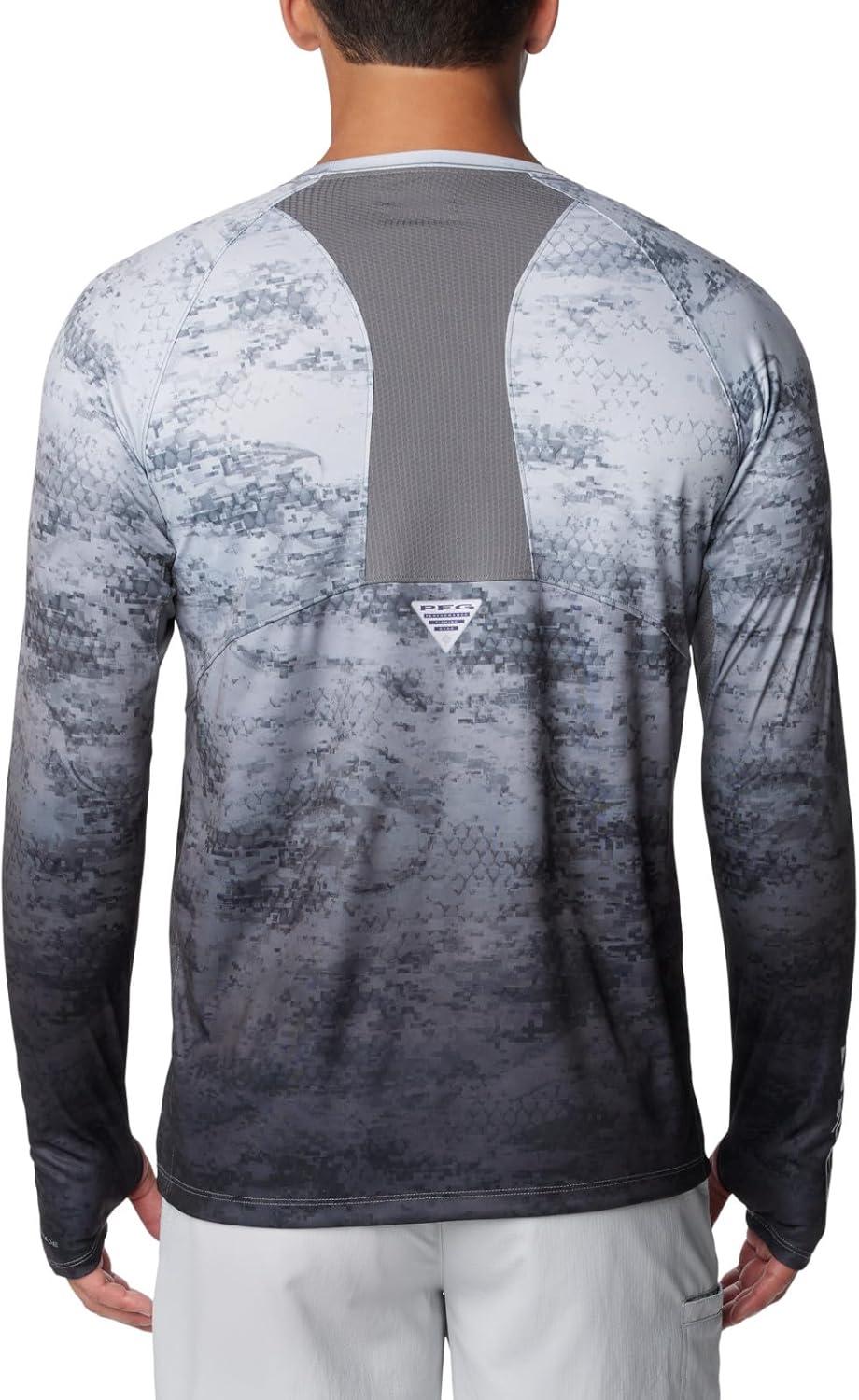 imageColumbia Mens Super Terminal Tackle Vent Long SleeveBlack Pfg Camo Gradient