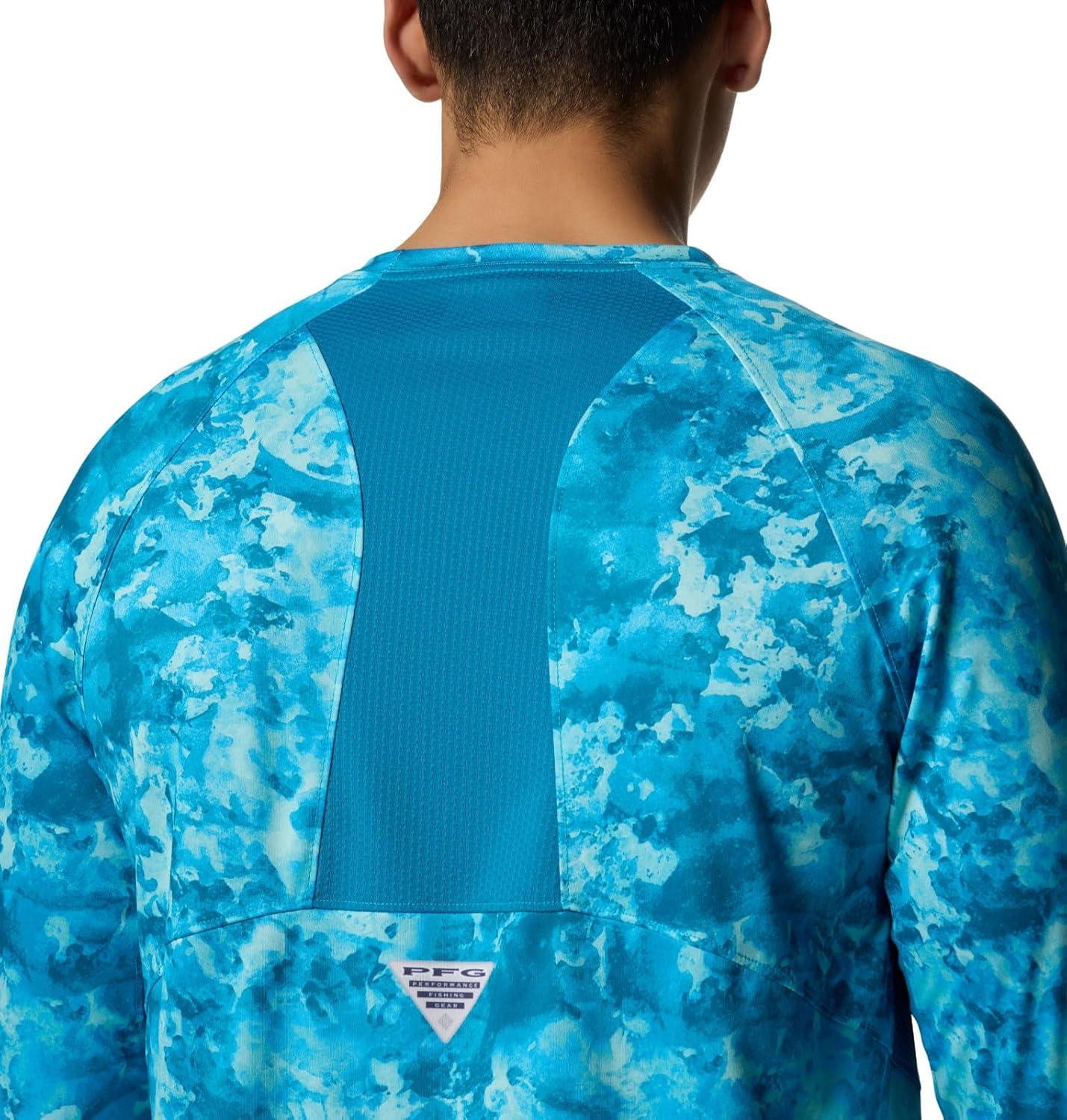 imageColumbia Mens Super Terminal Tackle Vent Long SleeveBlue Echo Seamoss