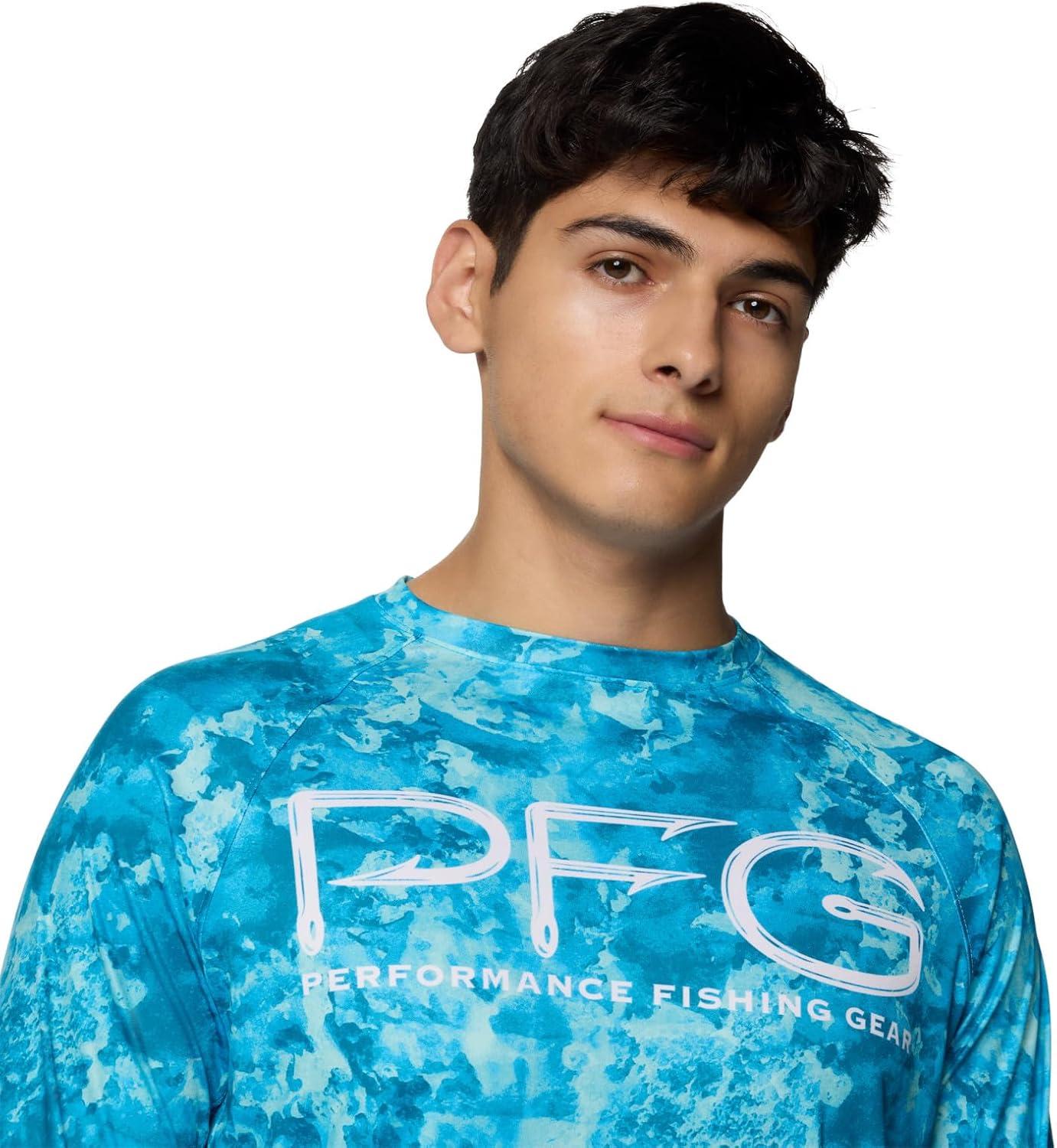 imageColumbia Mens Super Terminal Tackle Vent Long SleeveBlue Echo Seamoss