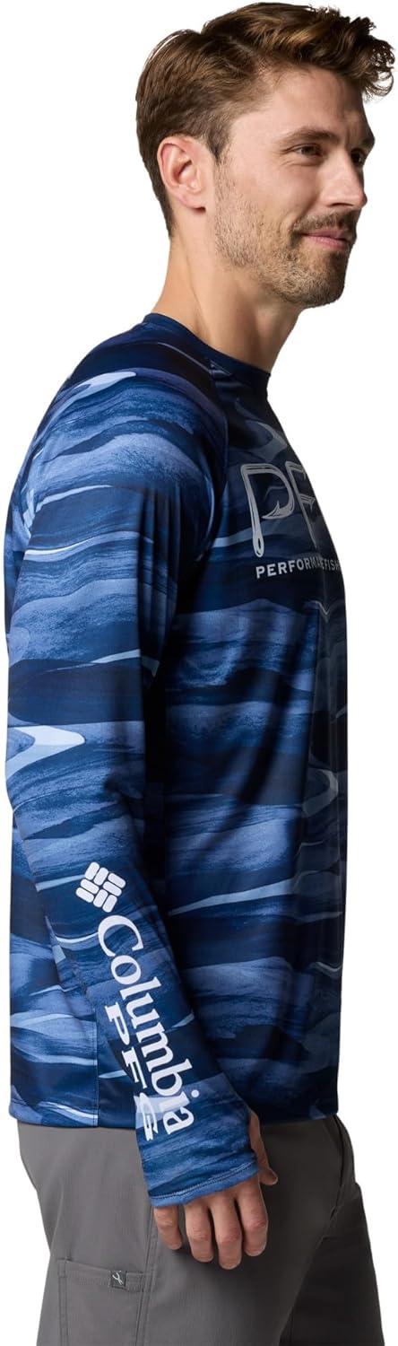 imageColumbia Mens Super Terminal Tackle Vent Long SleeveCollegiate Navy Obsidian