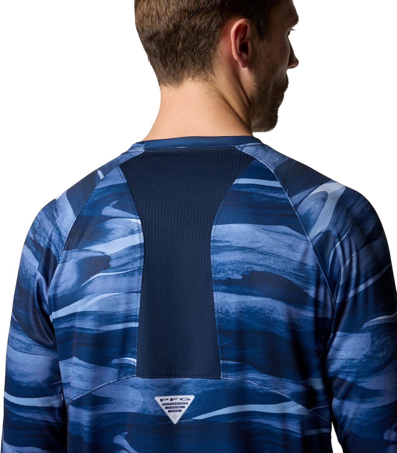 imageColumbia Mens Super Terminal Tackle Vent Long SleeveCollegiate Navy Obsidian