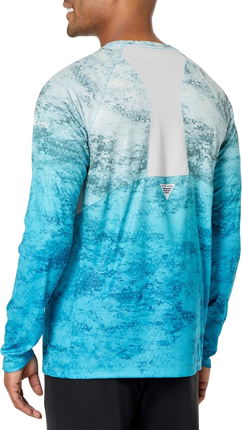 imageColumbia Mens Super Terminal Tackle Vent Long SleeveCool Green Pfg Camo Gradient