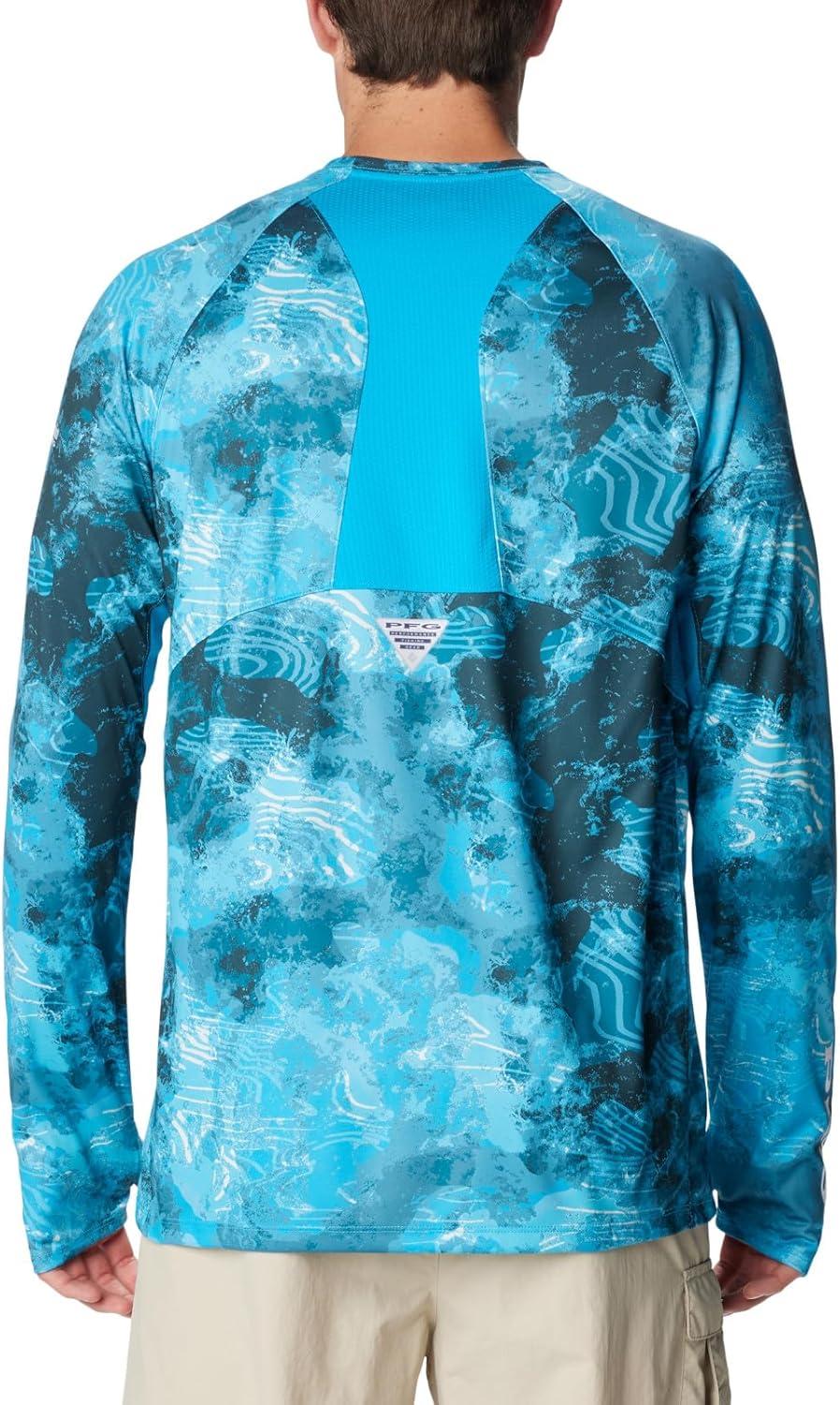 imageColumbia Mens Super Terminal Tackle Vent Long SleeveOcean Blue Deepwaters Camo