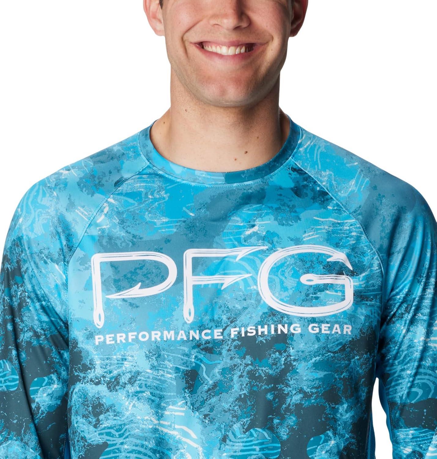 imageColumbia Mens Super Terminal Tackle Vent Long SleeveOcean Blue Deepwaters Camo