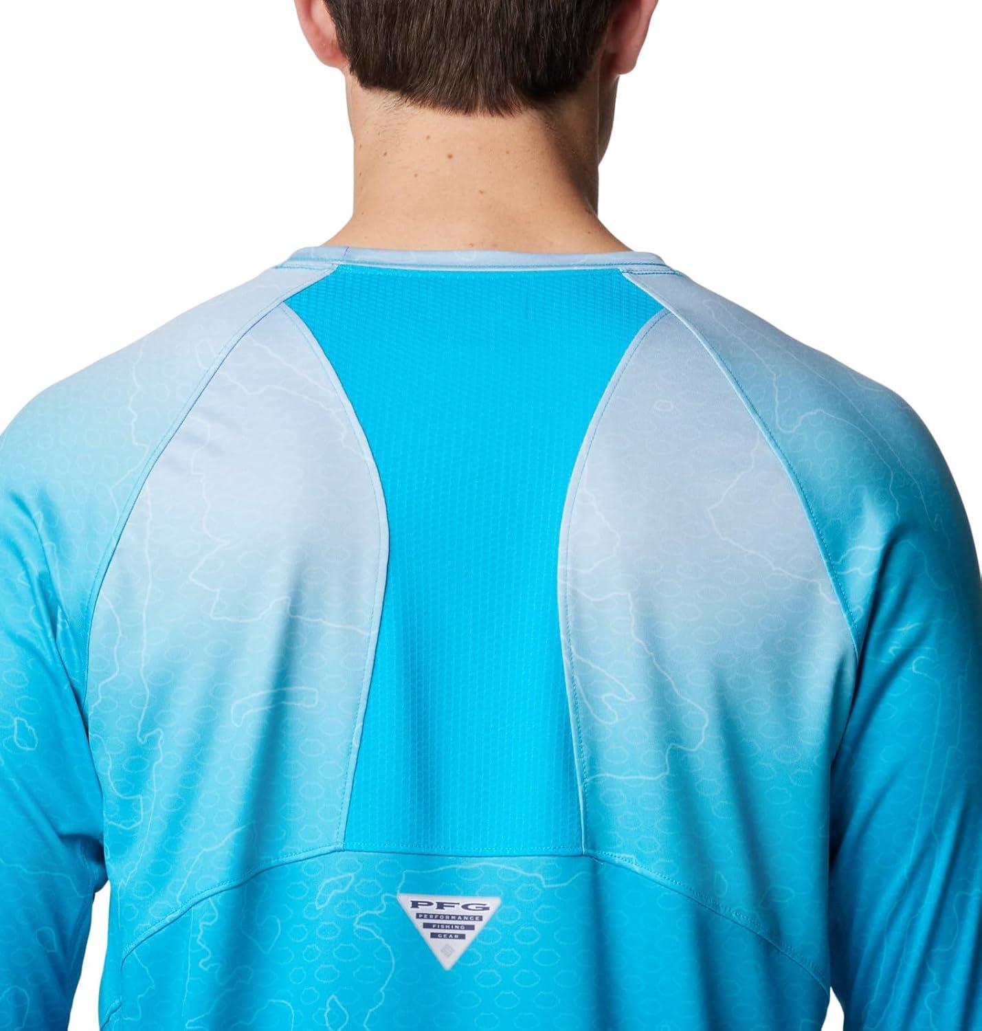 imageColumbia Mens Super Terminal Tackle Vent Long SleeveOcean Blue Terminal Techcamo