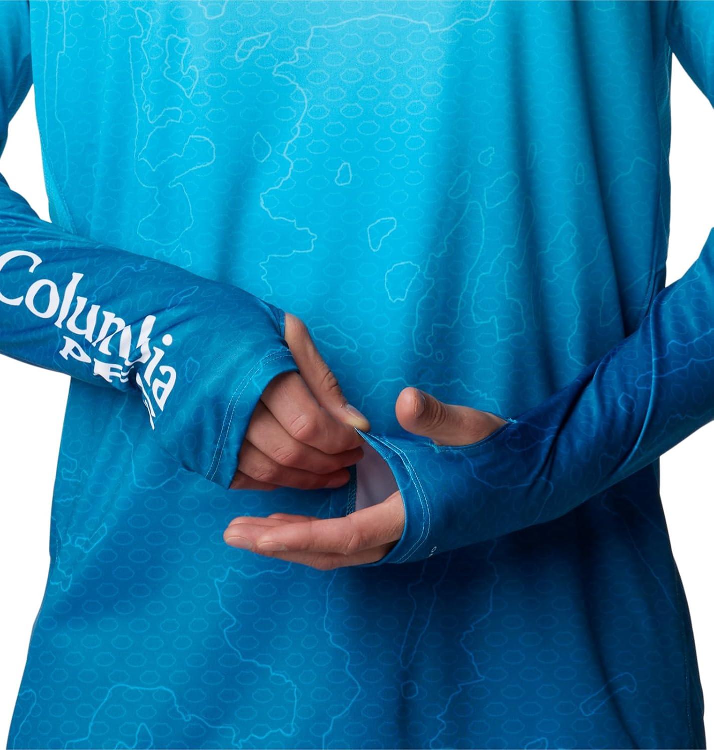 imageColumbia Mens Super Terminal Tackle Vent Long SleeveOcean Blue Terminal Techcamo