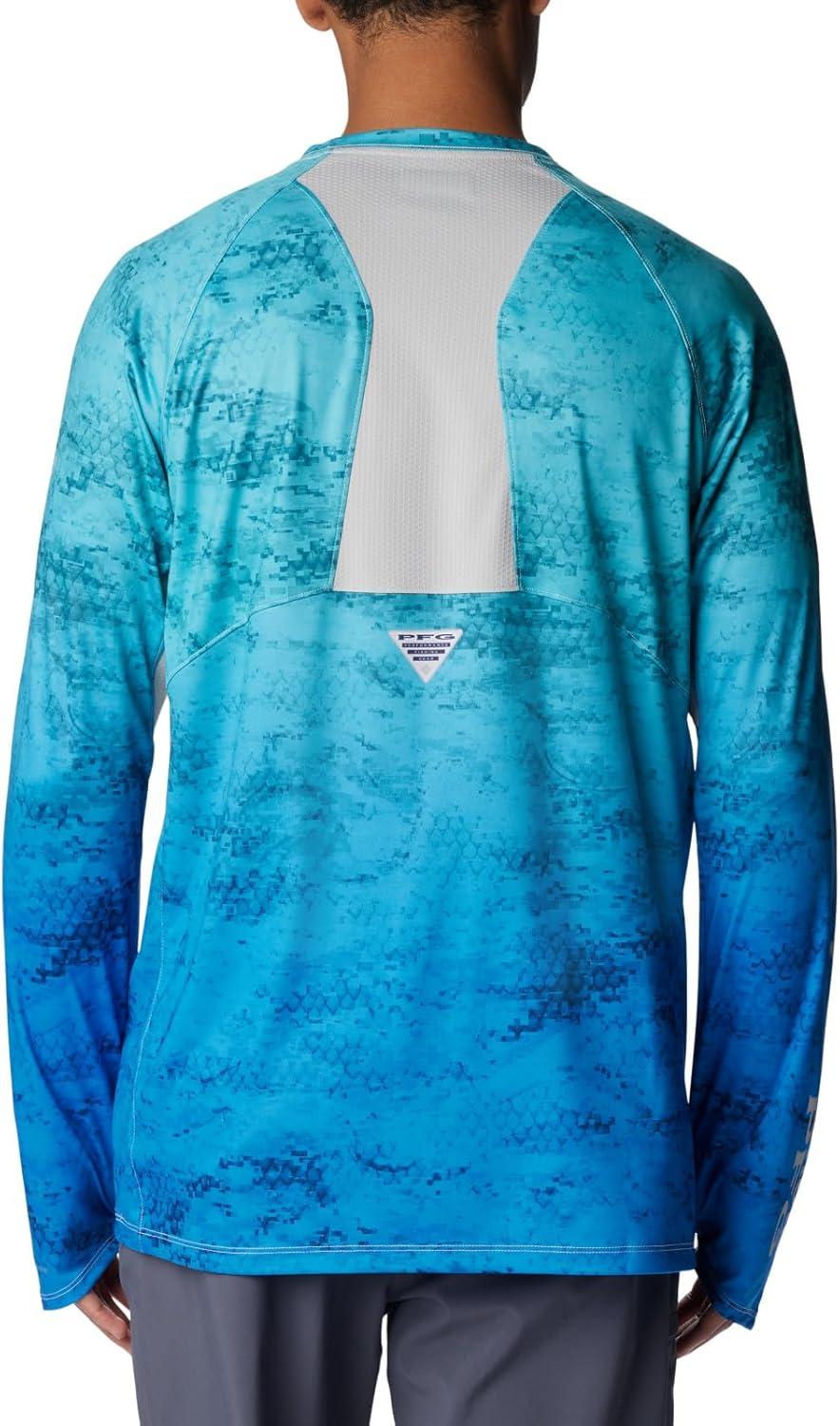 imageColumbia Mens Super Terminal Tackle Vent Long SleeveTurquoise Pfg Camo Gradient