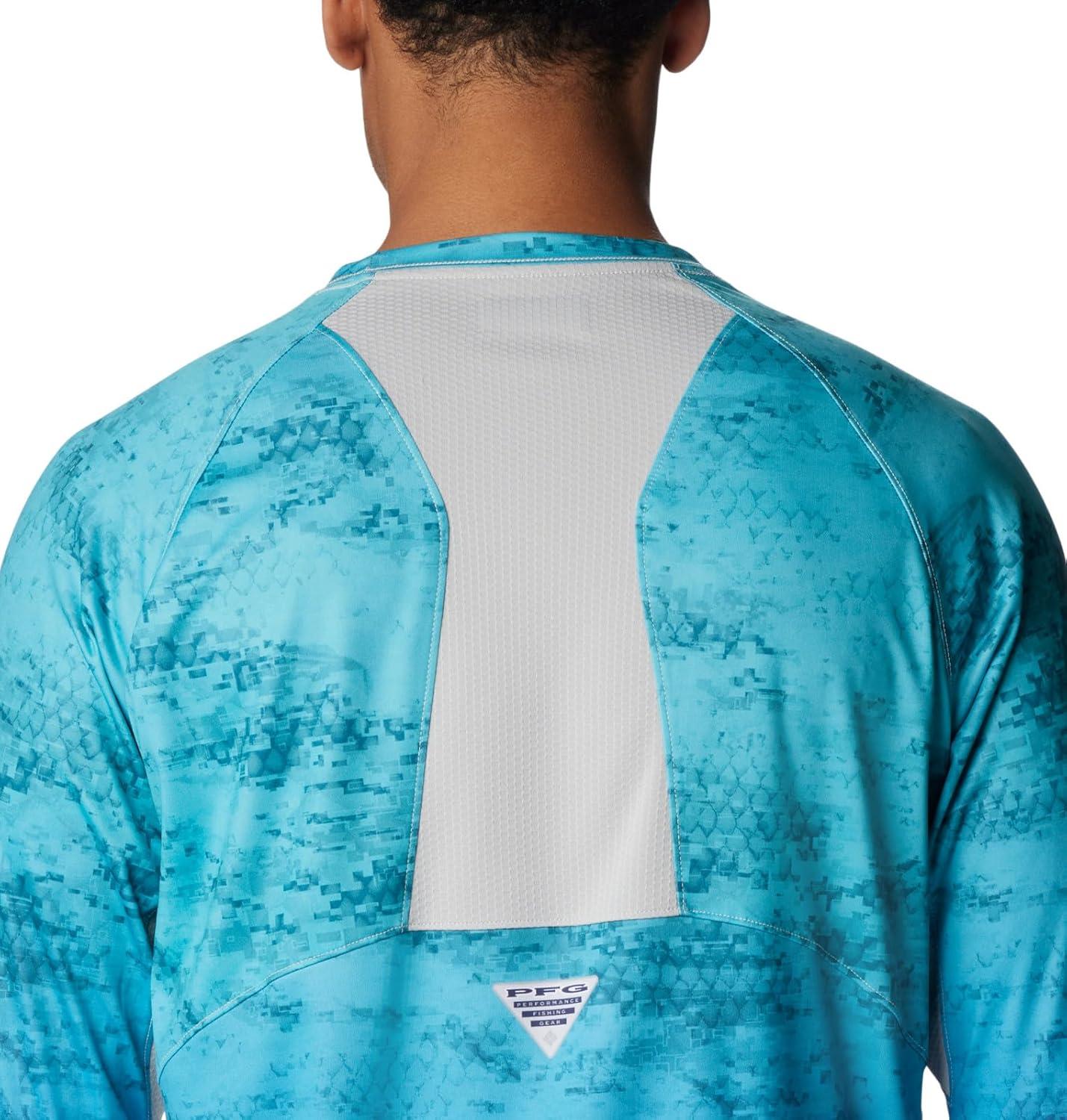 imageColumbia Mens Super Terminal Tackle Vent Long SleeveTurquoise Pfg Camo Gradient