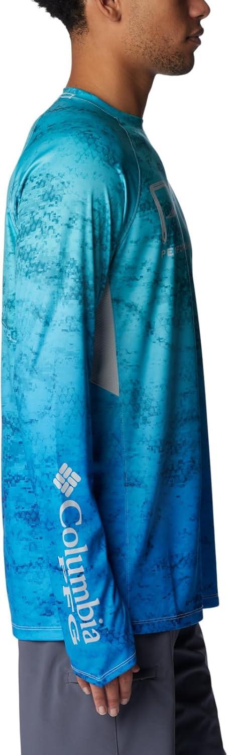 imageColumbia Mens Super Terminal Tackle Vent Long SleeveTurquoise Pfg Camo Gradient
