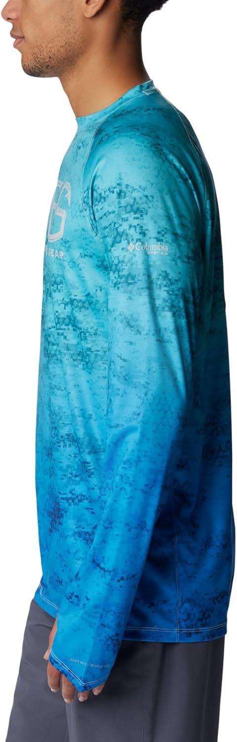 imageColumbia Mens Super Terminal Tackle Vent Long SleeveTurquoise Pfg Camo Gradient