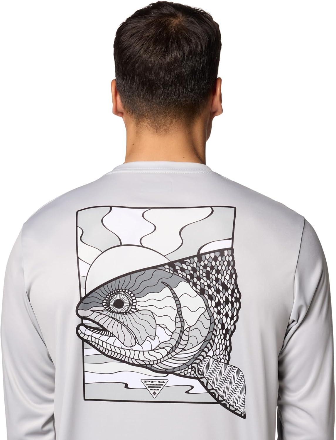 imageColumbia Mens Terminal Tackle PFG Fish Shine Long SleeveCool GreyPfg Trout Shine